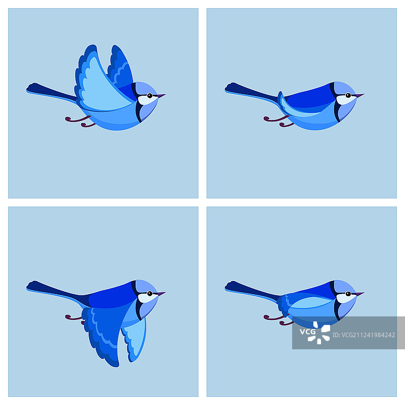 飞行动画精灵雄性丽色鹩莺图片素材
