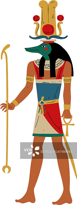 塞布神、洪水与尼罗河图片素材