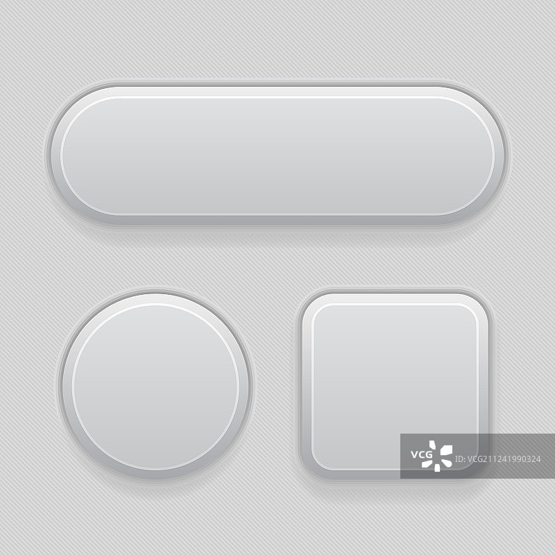 3D椭圆形方圆形塑料按钮图片素材