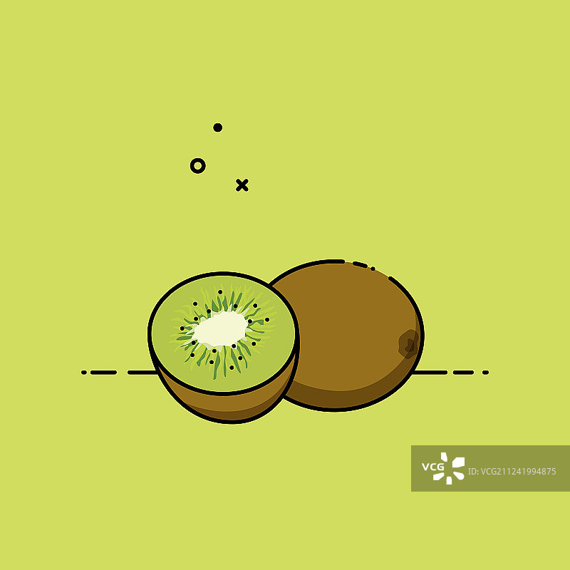 半个猕猴桃图片素材