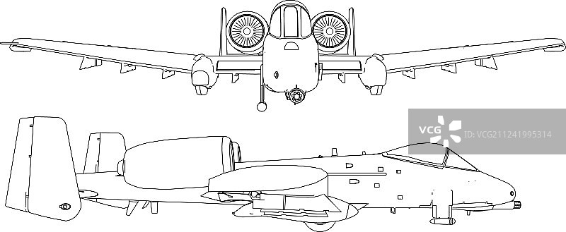 军用喷气战斗机剪影图像套装图片素材
