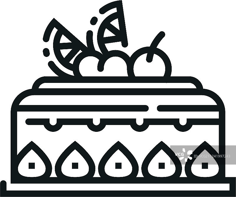水果蛋糕线条图片素材