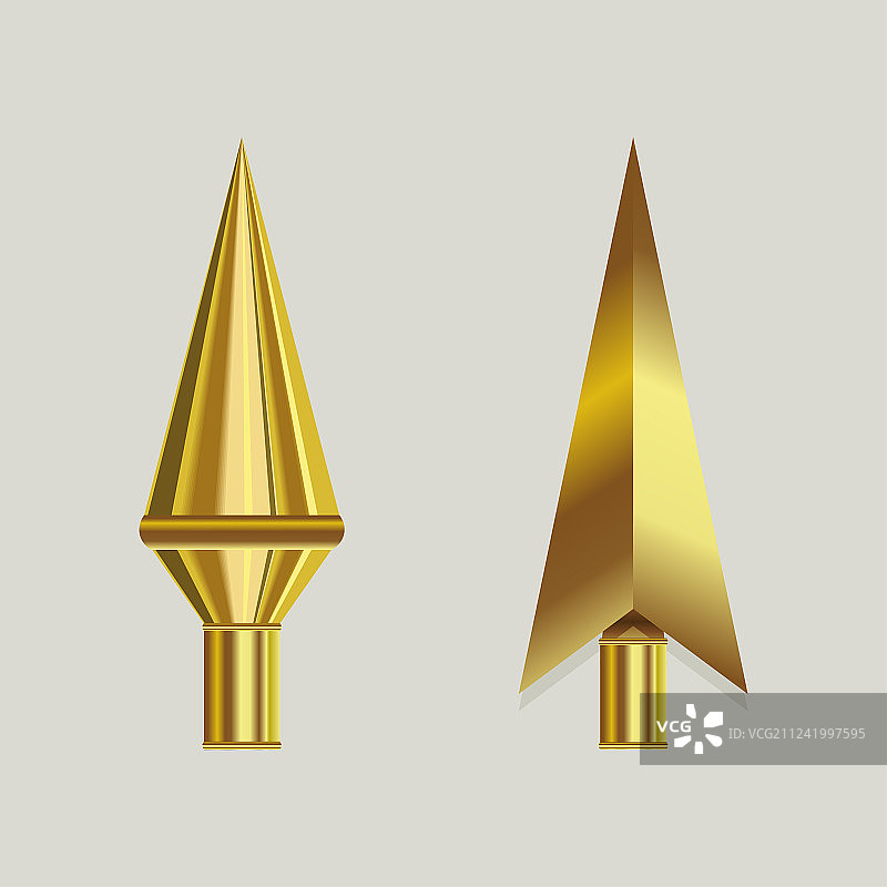 金色箭头设计元素图片素材