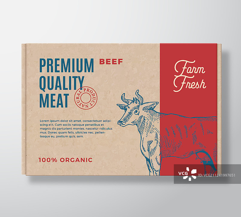 优质牛肉肉类包装标签图片素材