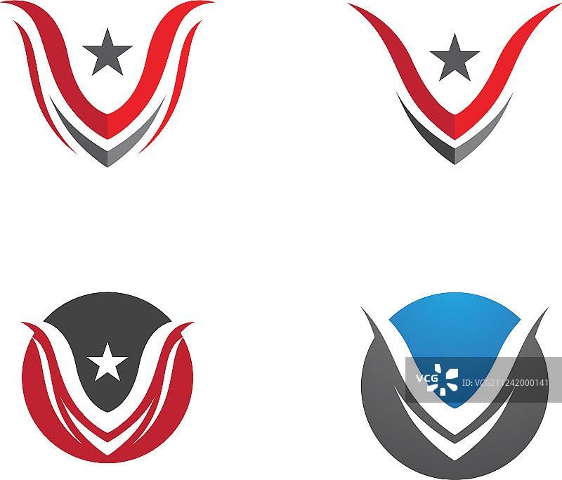 V字母标志模板设计图片素材