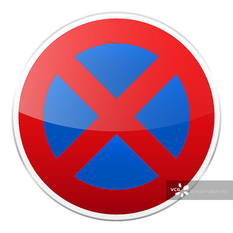 白色背景上的红色道路交通标志图片素材