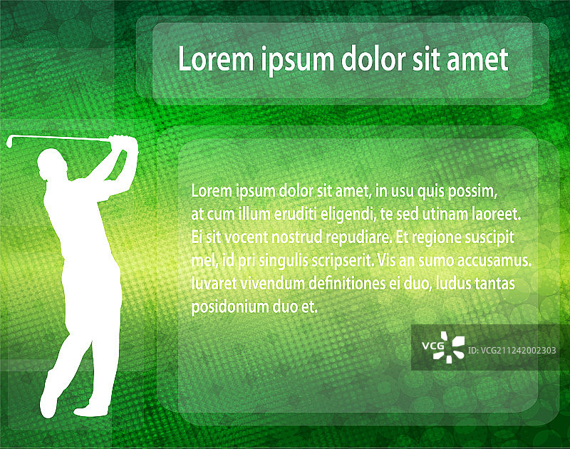 抽象背景上的高尔夫球手剪影图片素材