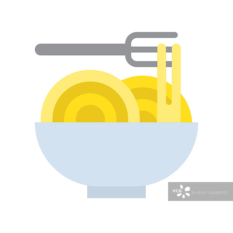 碗装面条美食烹饪系列扁平图标图片素材