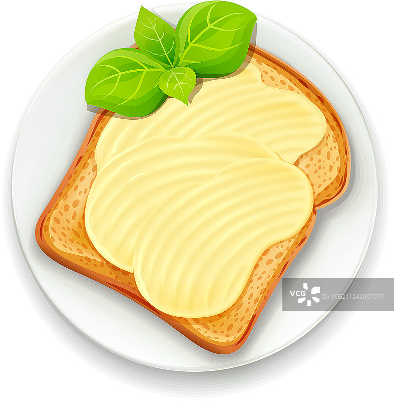 黄油罗勒三明治图片素材