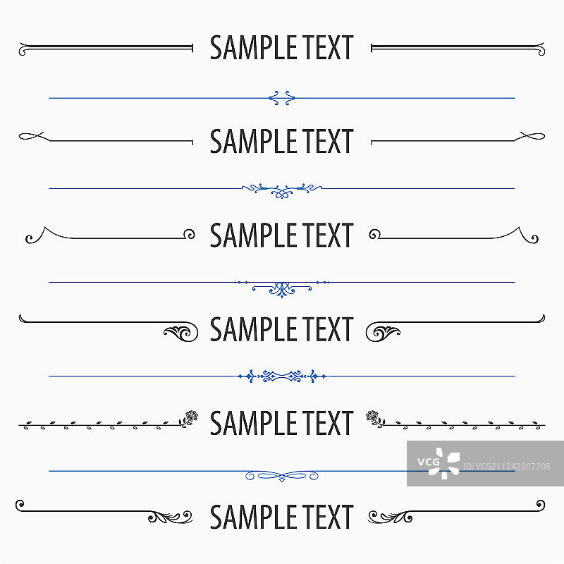 文本分隔线和分隔符第2组图片素材