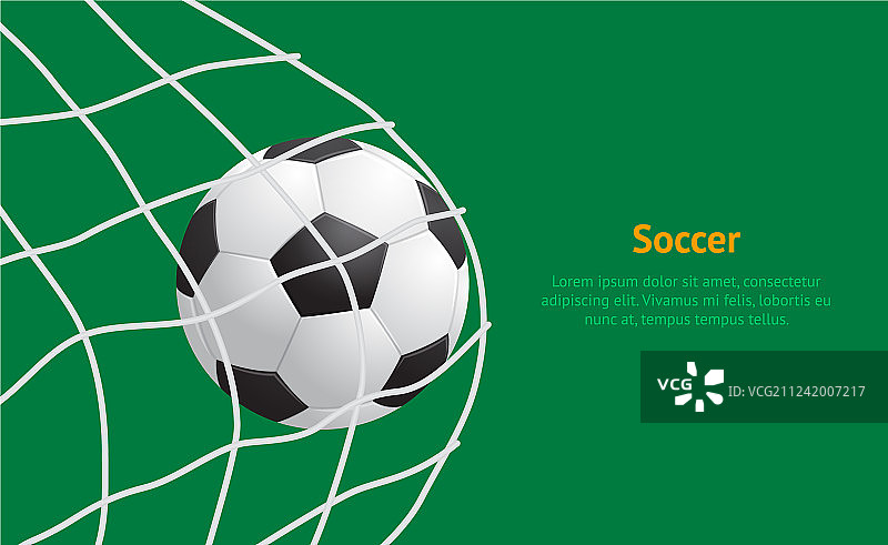 逼真的3D足球破网瞬间图片素材