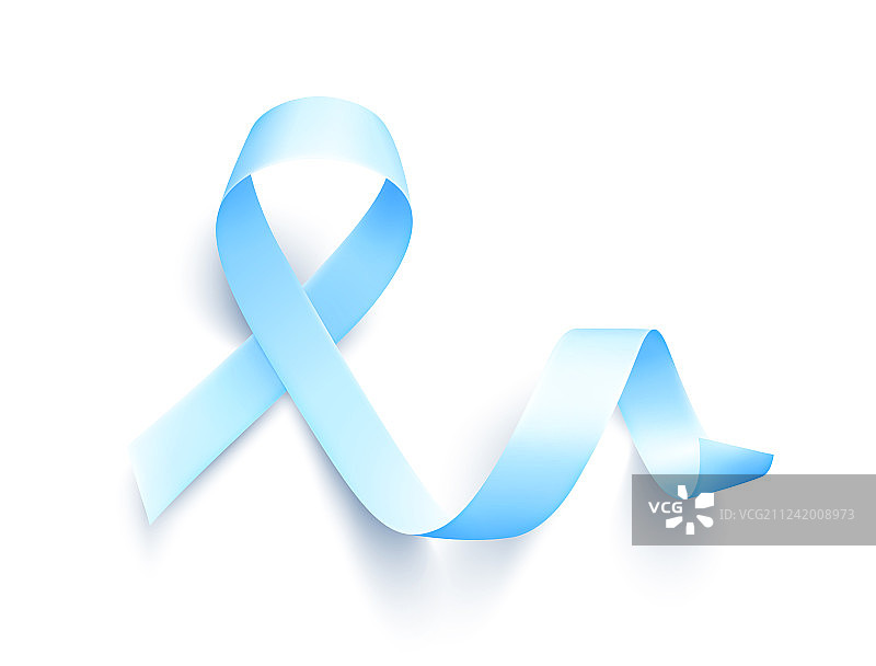 逼真蓝丝带世界前列腺癌日图片素材
