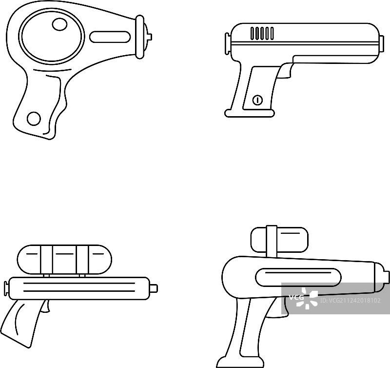 水枪图标轮廓样式图片素材
