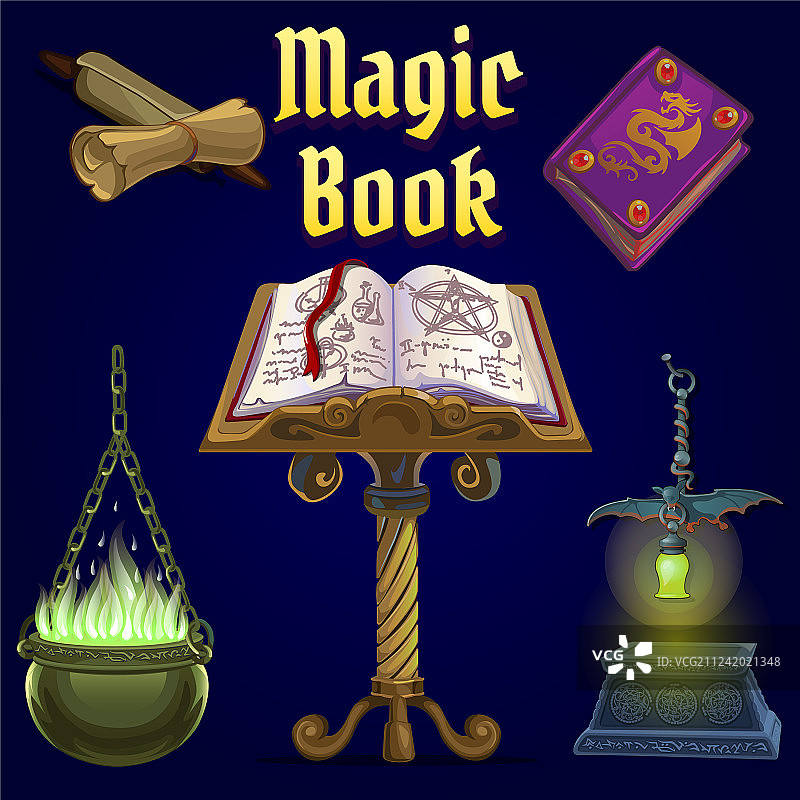 巫术道具套装图片素材