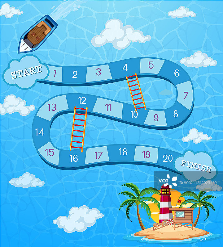 海洋桌面游戏模板图片素材