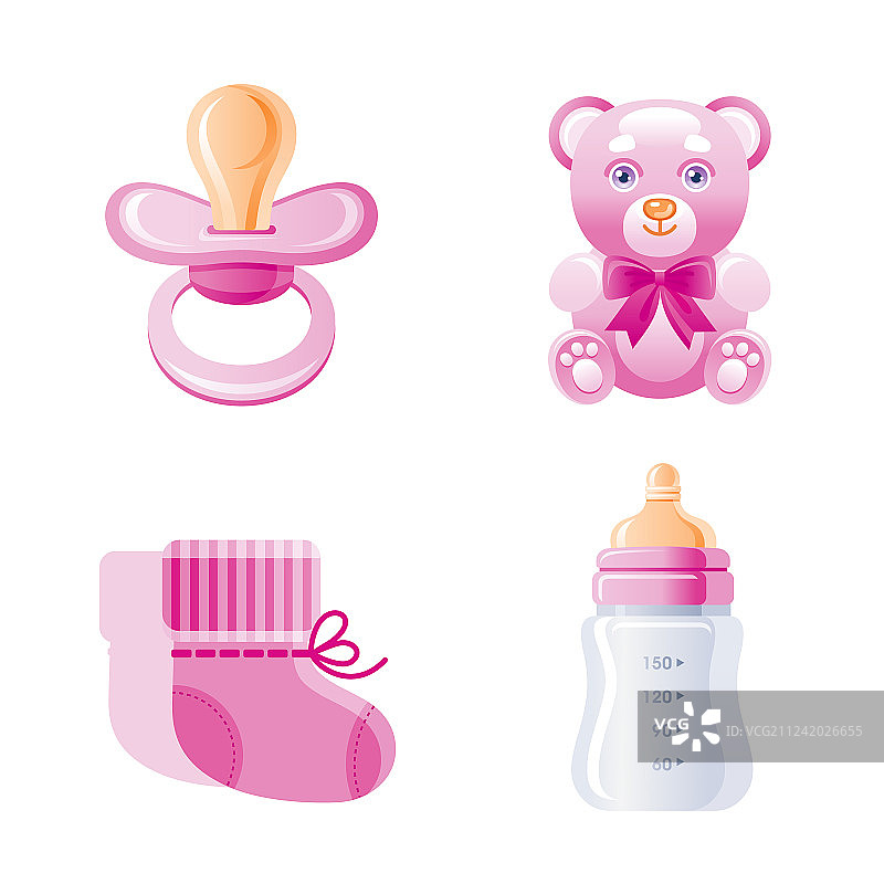 新生儿图标集3D卡通婴儿图片素材
