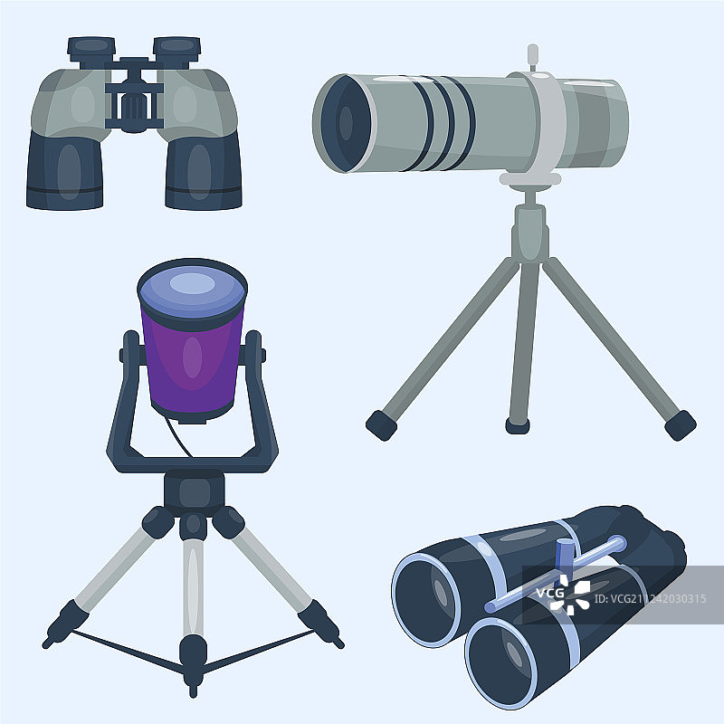 专业相机镜头双筒望远镜玻璃外观图片素材