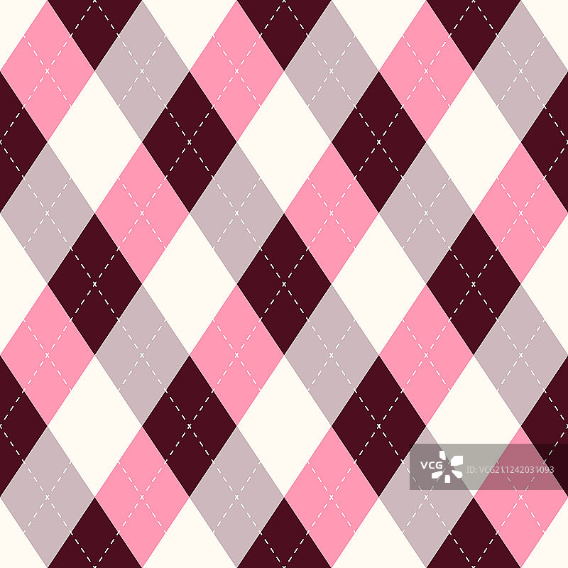 蓝色菱格花纹格子无缝图案图片素材