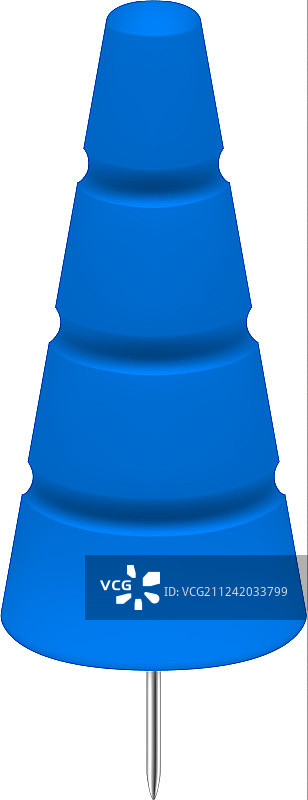 蓝色树形图钉图片素材