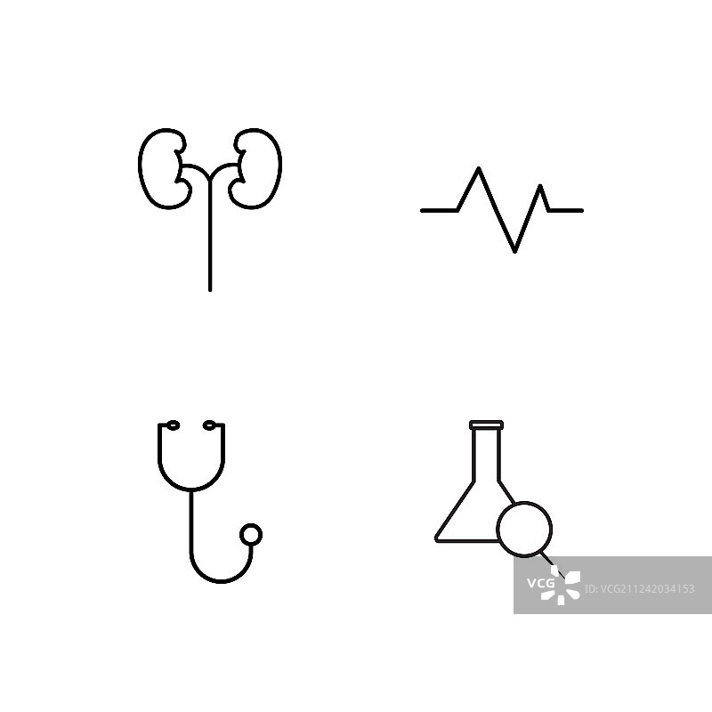 医疗简单概述图标设置图片素材