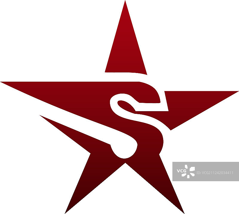 字母S星形标志设计概念模板图片素材