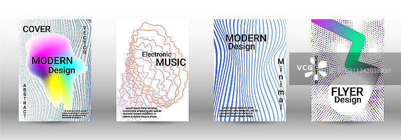 现代抽象封面套装图片素材