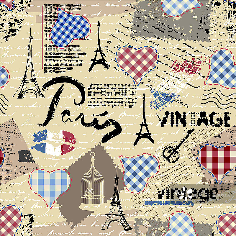 复古Grunge图案图片素材