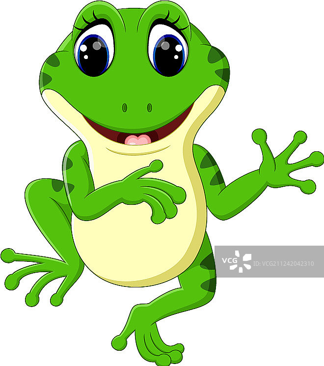 可爱的青蛙卡通图片素材