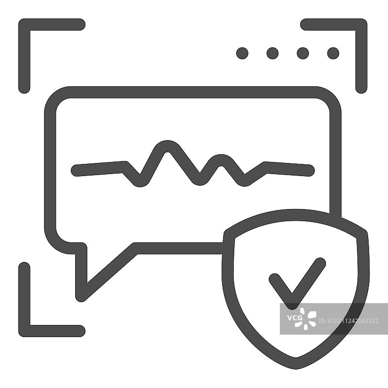 语音识别线性图标声音识别图片素材