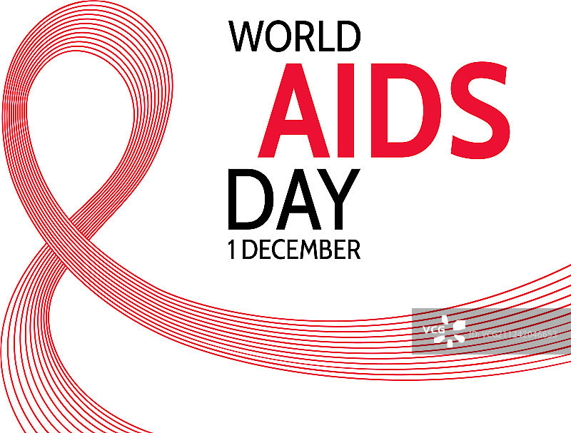 世界艾滋病日抽象红丝带图片素材