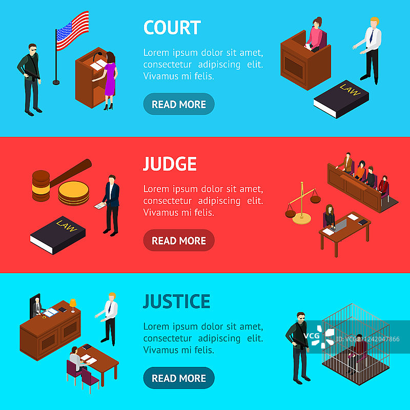 法庭会议概念横幅3D图图片素材