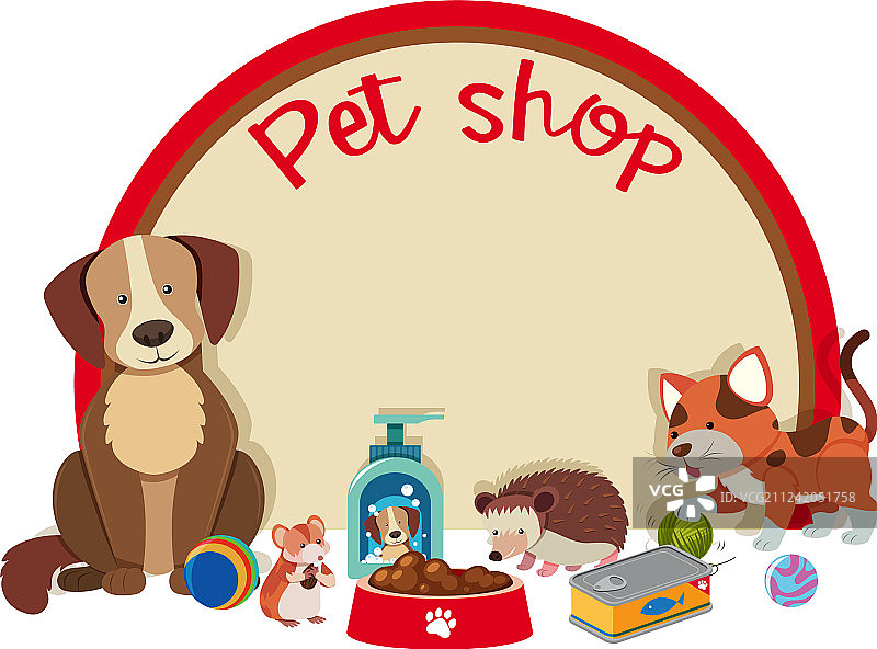 宠物店标志模板，多种宠物图片素材