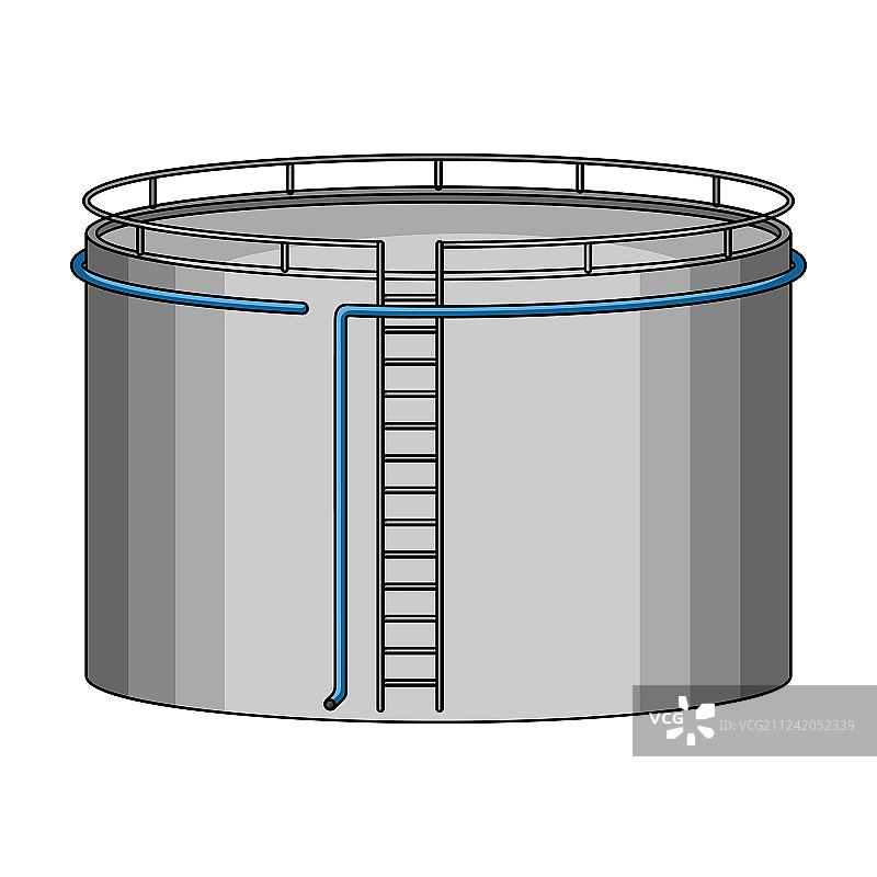 卡通风格的储油罐单个图标图片素材