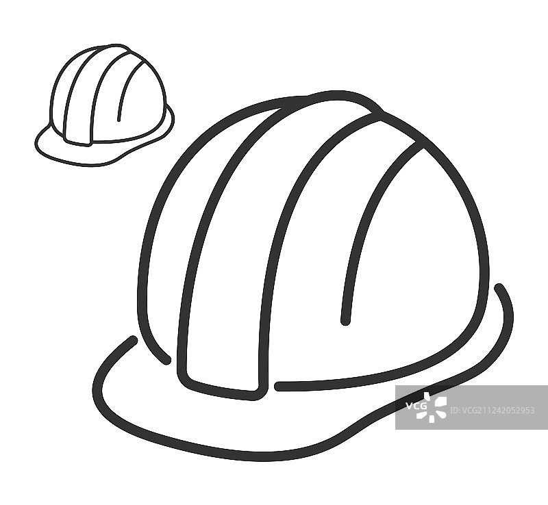 建筑安全帽线条风格图标图片素材