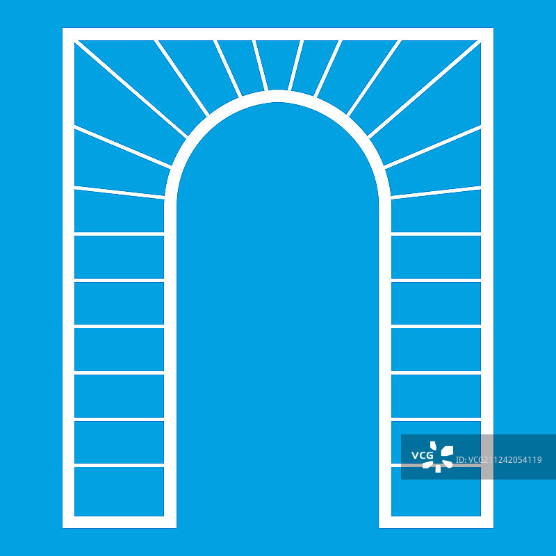 白色拱形图标图片素材