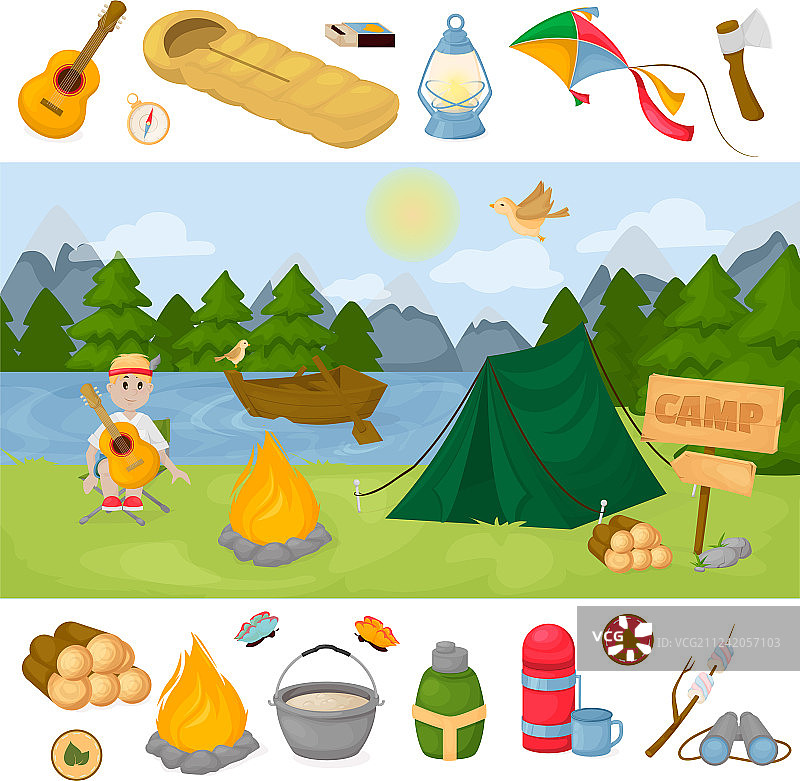 儿童夏令营公园图片素材