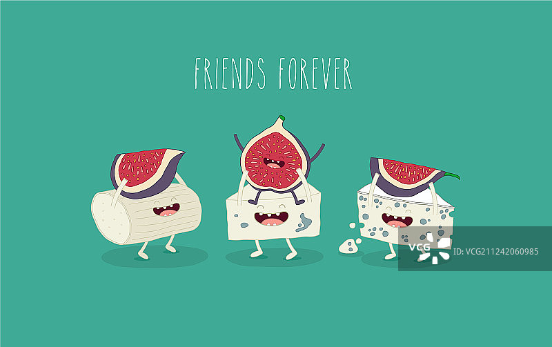 奶酪和无花果朋友图片素材