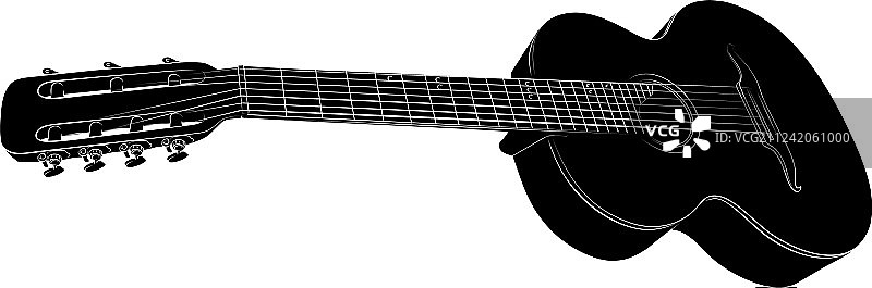 吉他速写图片素材