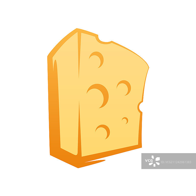 白色背景卡通风格的奶酪图标图片素材