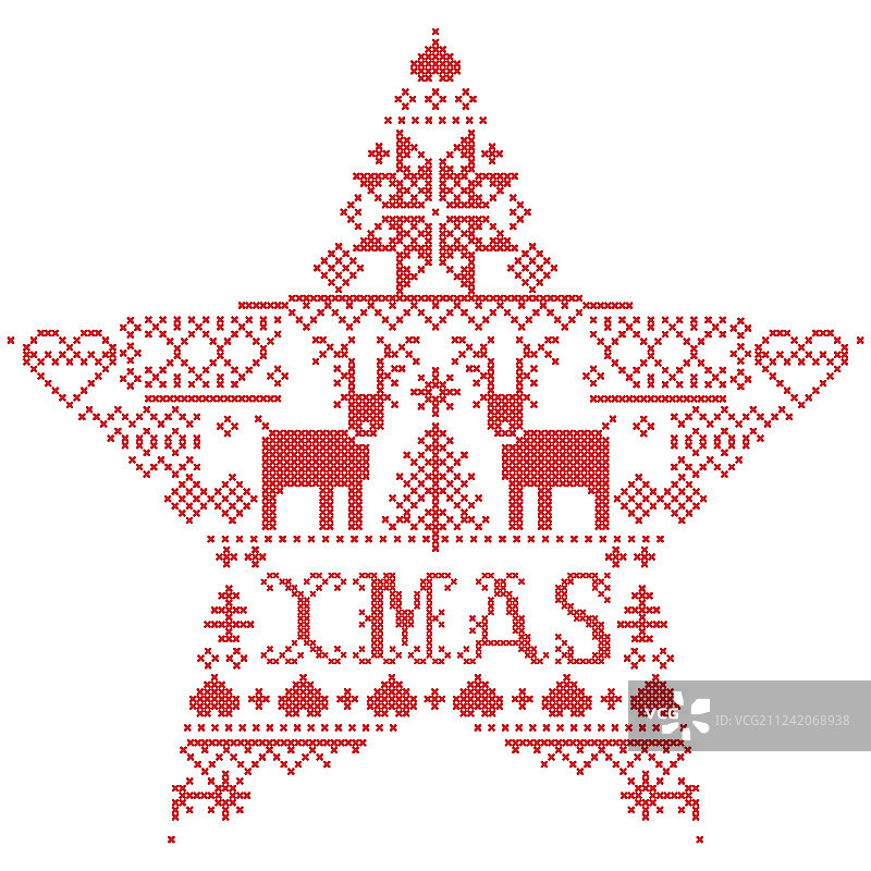 斯堪的纳维亚圣诞节图案图片素材