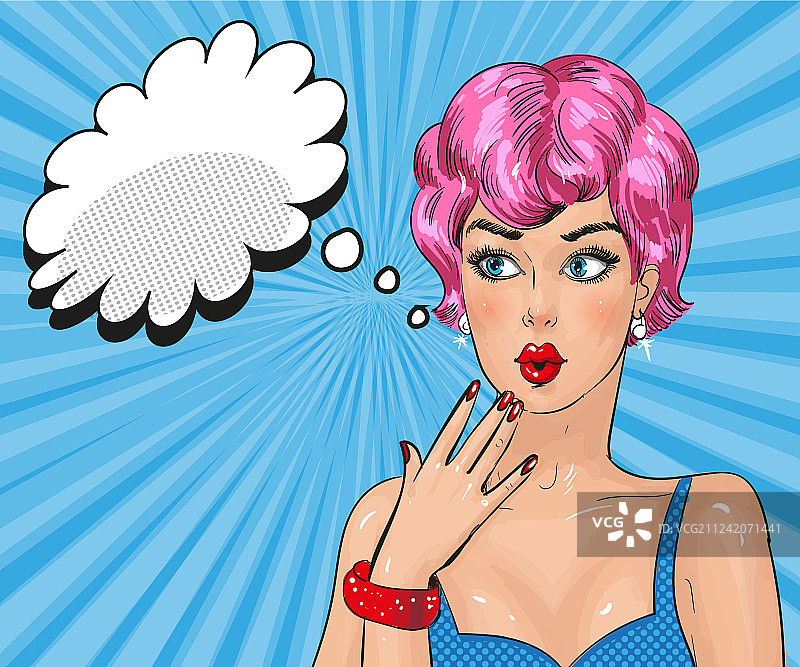 波普艺术神奇女孩图片素材