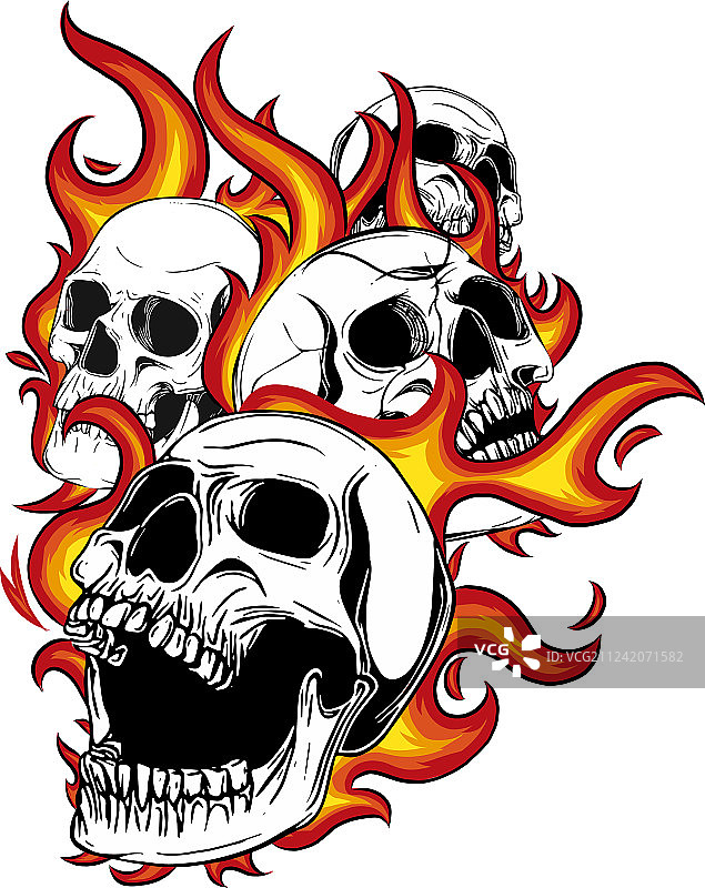火焰骷髅图片素材