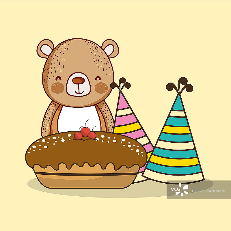 卡通生日贺卡图片素材