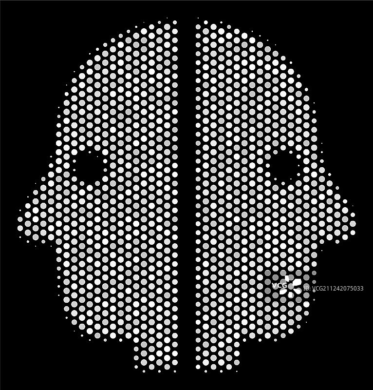 白色像素双面人图标图片素材