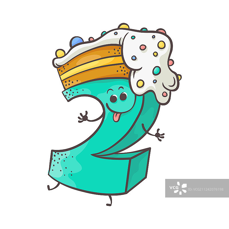 甜蛋糕数字角色二图片素材