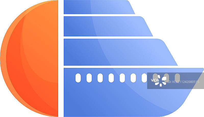 船舶旅行社卡通风格图标图片素材