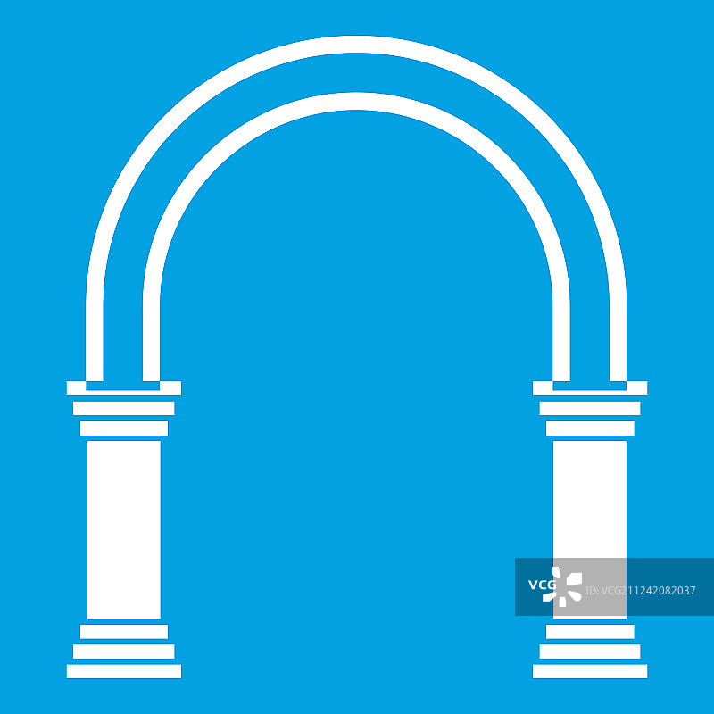 白色拱形图标图片素材