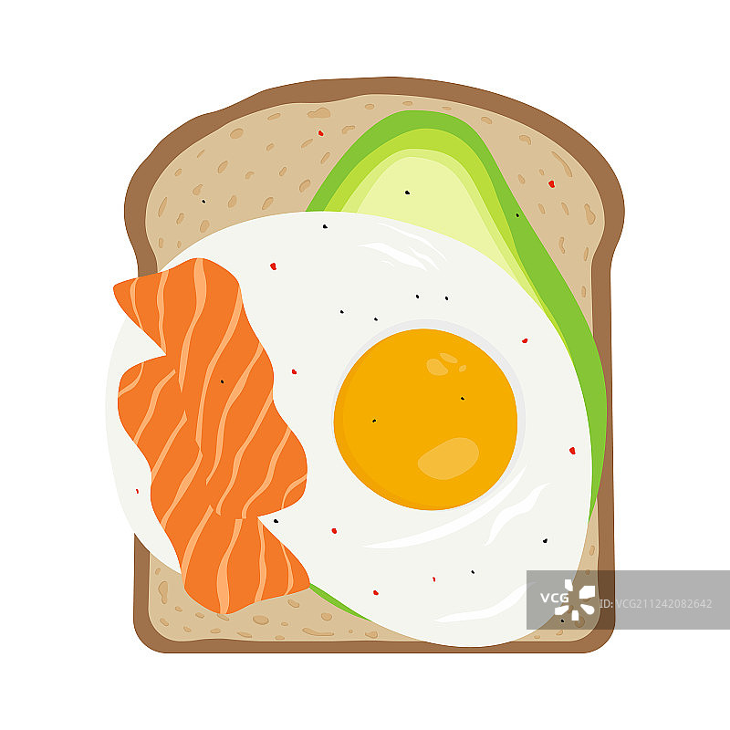 鸡蛋吐司早餐图片素材