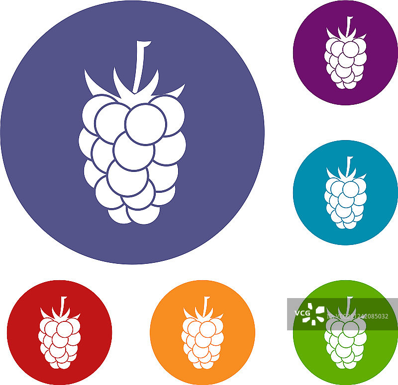 黑莓水果图标集图片素材