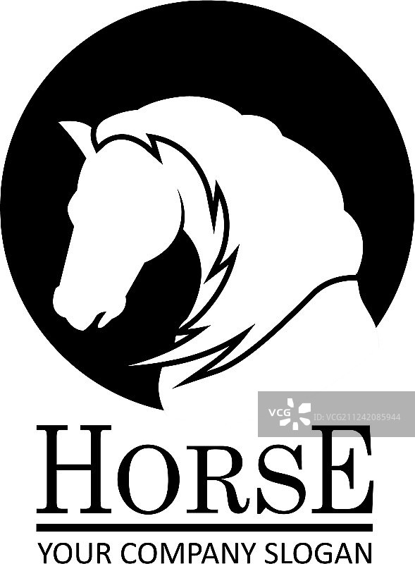 马头徽章图片素材